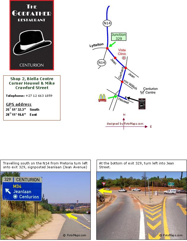 directions to the Godfather restaurant